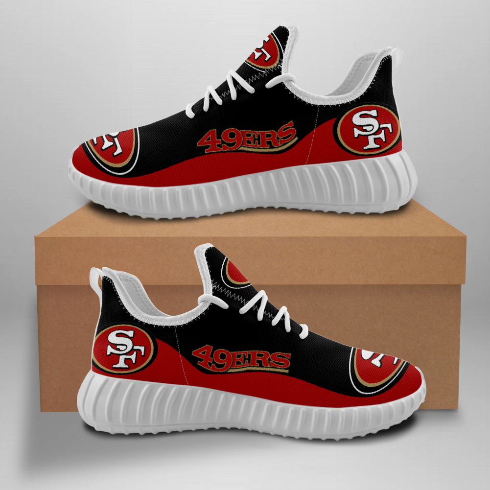 Men's San Francisco 49ers Mesh Knit Sneakers/Shoes 004